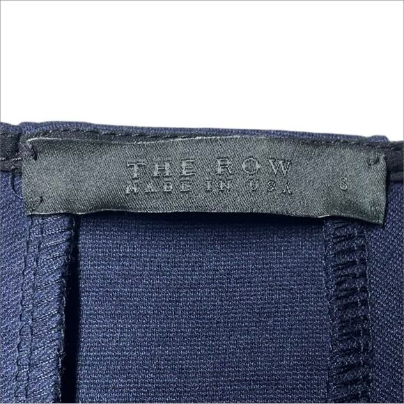 THE ROW Boxy Bateau Neck Short-Sleeve Navy Blue Top Size S - Picture 5 of 7